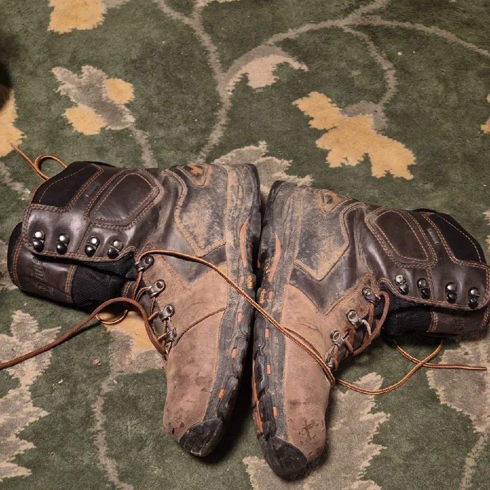 Danner Brown and Black Leather Hiking Boots